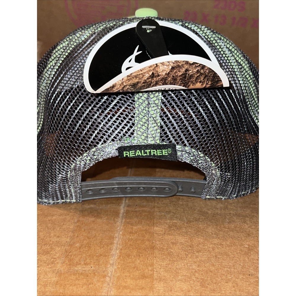 Realtree Adjustable Mesh Back Cap Hat Lime/Gray DSG221103 Youth OSFM - Picture 7 of 8